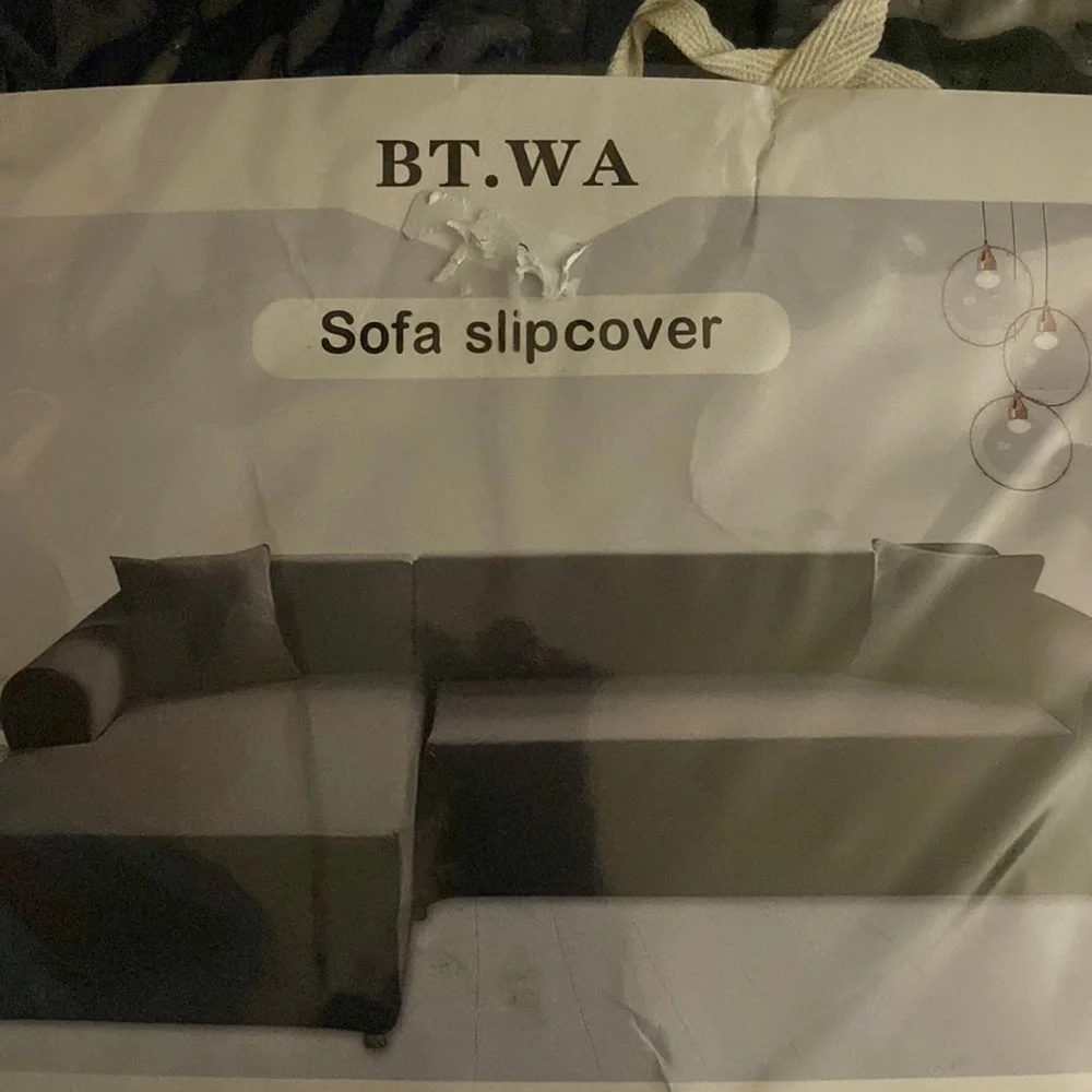 Sofa slipcover dark blue